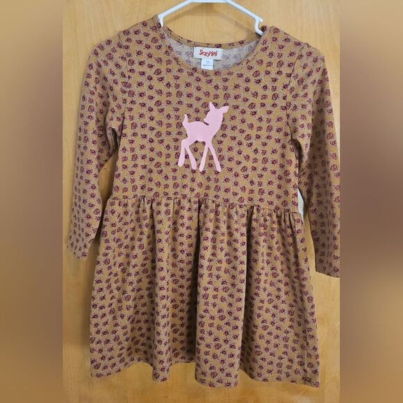 Other - Siaomimi Girls dress brown with flower print pattern 8y *